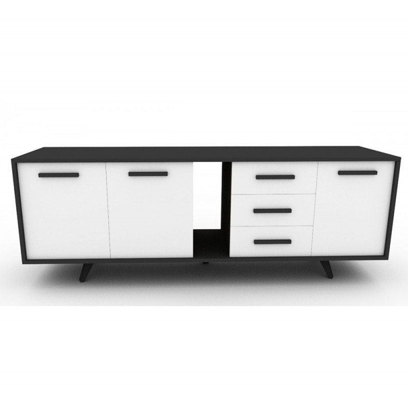 Maxim ερμάριο μελαμίνη γκρι μαυρο 200x50x70cm