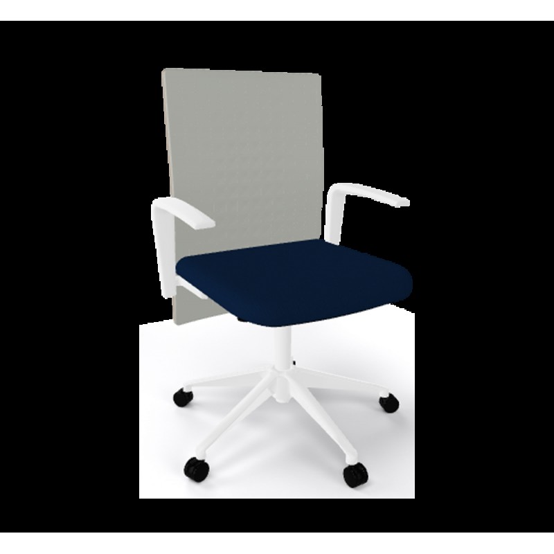 Elodie Manager 05R-00 πολυθρόνα γραφείου με γκρί υφασμα T02 63x50x92-106(42-55)cm