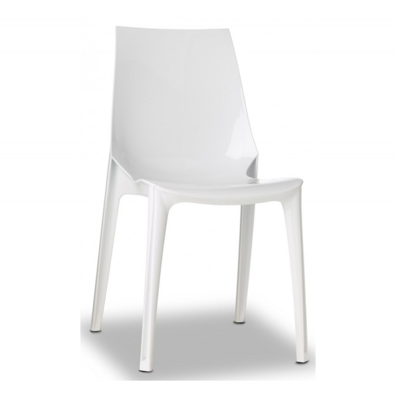 Vanity καρέκλα 310 - Glossy white 49x55x88(47)cm