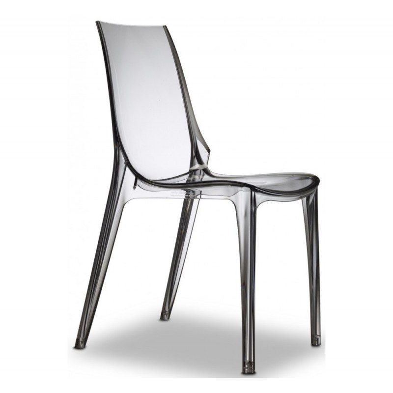 Vanity καρέκλα 183 - Transparent smoked 49x55x88(47)cm