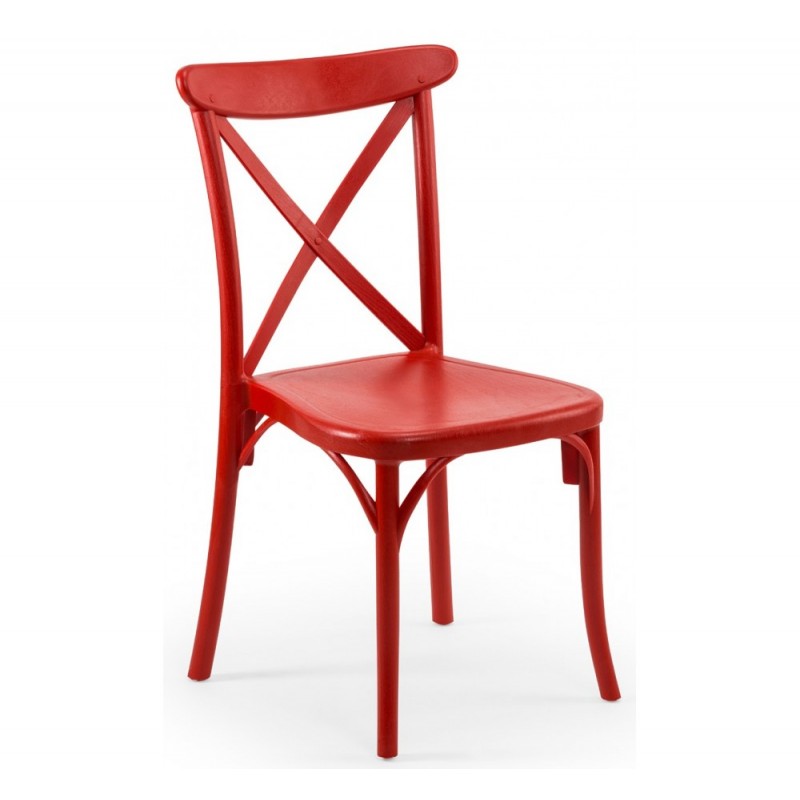 Capri καρέκλα Red 49x54x90(45)cm