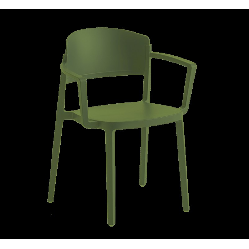 Abuela B πολυθρόνα 25-Olive green 58x52x77(45)cm