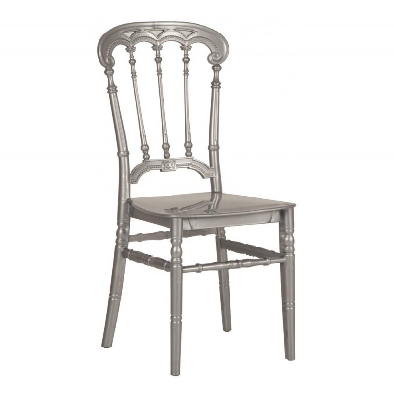 Roma καρέκλα Silver 38x42x93(43,5)cm