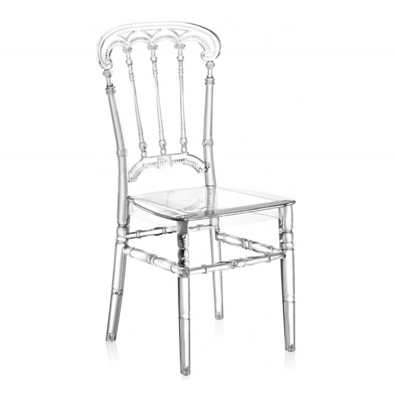 Roma καρέκλα Transparent 38x42x93(43,5)cm