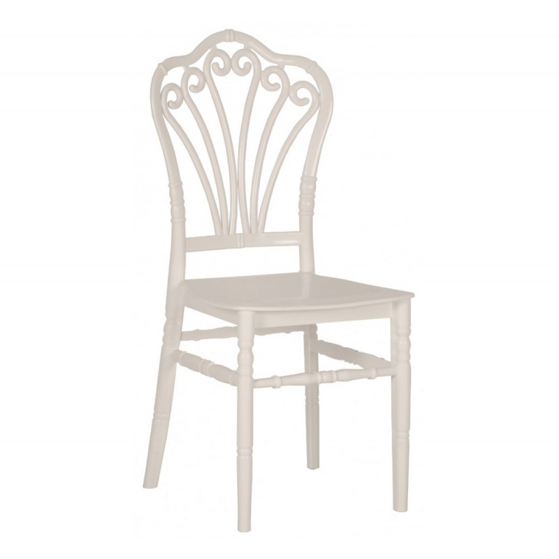 Flora καρέκλα Ivory White 38x42x93(43,5)cm