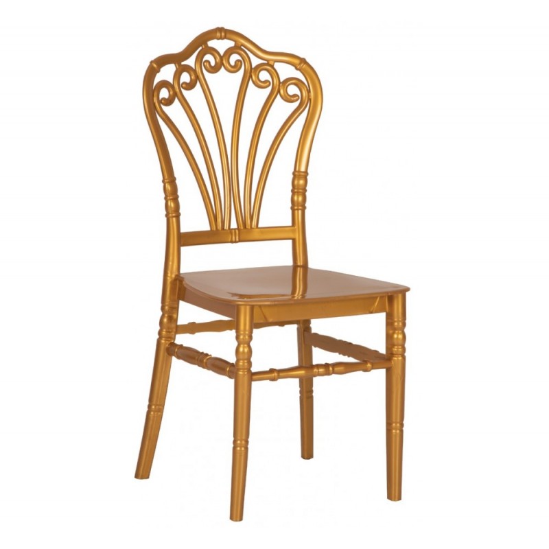 Flora καρέκλα Gold 38x42x93(43,5)cm