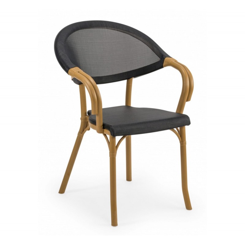 Flash -N πολυθρόνα Wood 43x57x83(44)cm χρωμα ξυλο  ανθρακι 