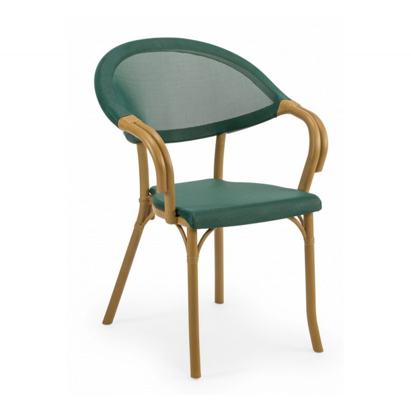 Flash -N πολυθρόνα Wood 43x57x83(44)cm - χρώμα πράσινο-ξυλο 