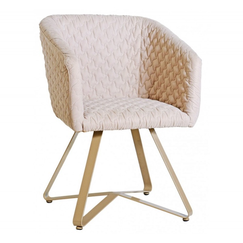 Best μεταλλική πολυθρόνα Με ύφασμα εκρού 58x55x81cm 