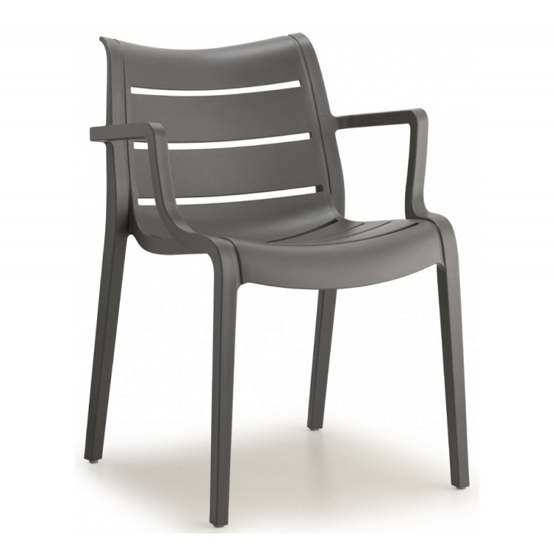 Sunset πολυθρόνα 86 - Graphite 59x59x82(68/47)cm - SET 4 TMX