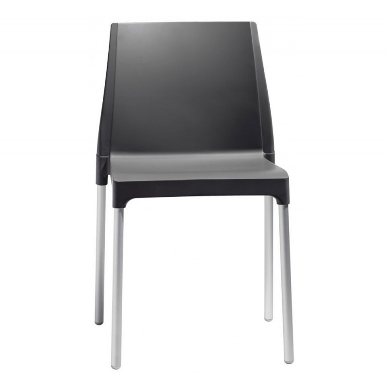 Chloe 2633 καρέκλα  μαύρο χρώμα πολυπροπυλενιο AA - Anodised aluminium 49x51x83(47)cm ΣΥΣΚΕΥΑΣΙΑ 6 ΤΜΧ