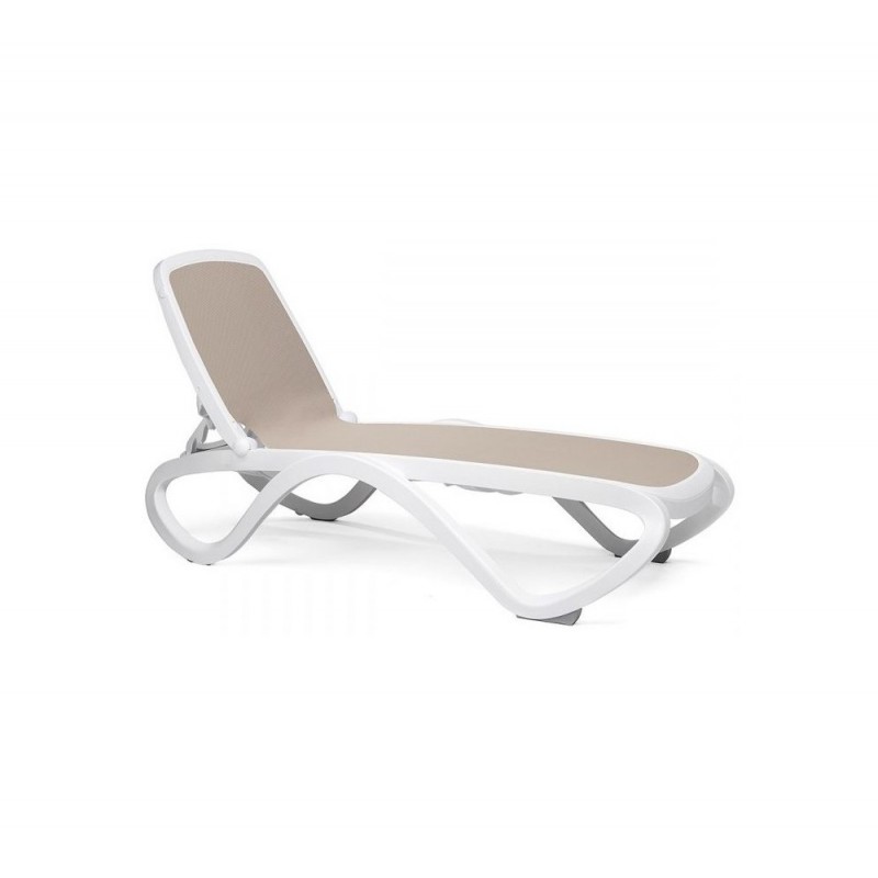 Omega ξαπλώστρα 00 - Bianco 194/170x69x38-91cm