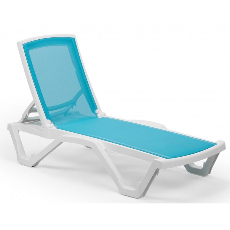 Mare ξαπλώστρα χωρίς μπράτσα Λευκό - Turquoise 74x186x28cm