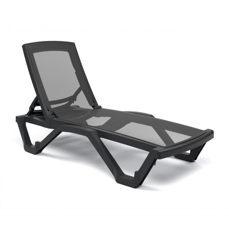 Mare ξαπλώστρα χωρίς μπράτσα Ανθρακί - Μαύρο (Τ29) 74x186x28cm