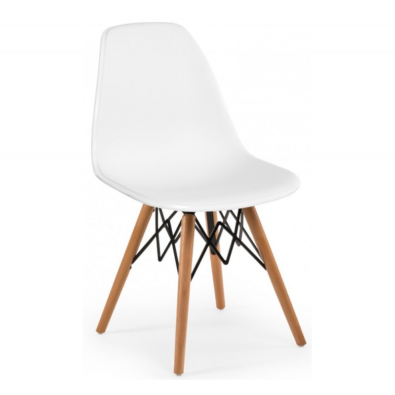 EOS-V καρέκλα με ξύλινα πόδια Ivory White - Ivory White 45x43x78cm