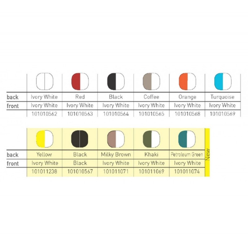 EOS-V καρέκλα με ξύλινα πόδια Khaki - Ivory White 45x43x78cm