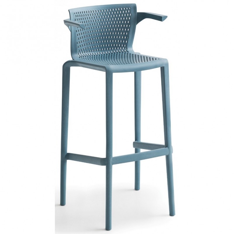 Spyker -B σκαμπό bar 98-Pale blue 49,50x46xH102,5(79,5)cm
