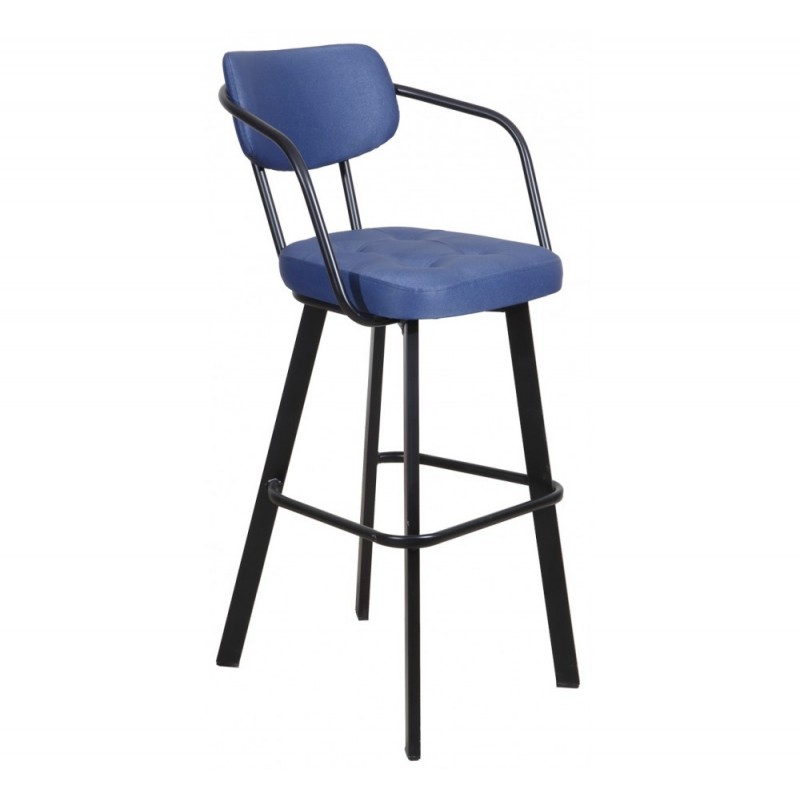 AVG327  μεταλλικό σκαμπό bar Με ύφασμα 46 X 53,5 X H92cm.