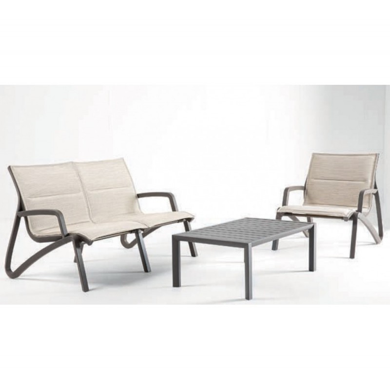 Sunset Confort Lounge set 4τμχ T33 - Heather beige Τραπεζάκι : 100x60x37cm