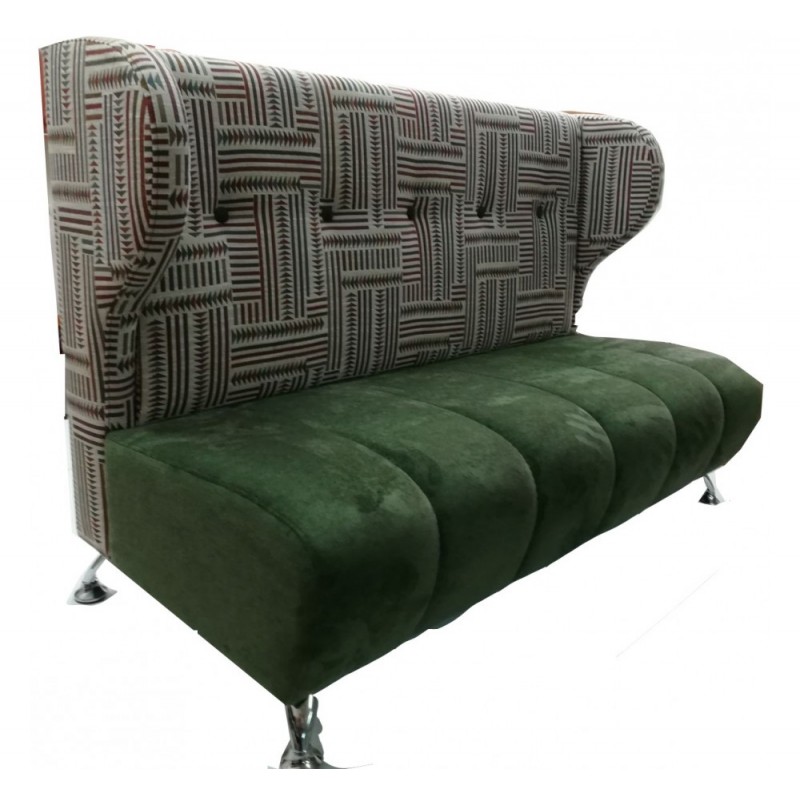 Zeus καναπές Με ύφασμα γκρι πρασινο 130x75x85cm