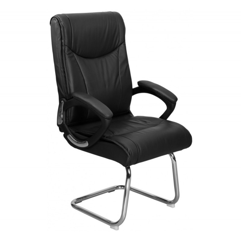 SA-111C πολυθρόνα επισκέπτη γραφείου Μαύρο 63x74x108(50)cm