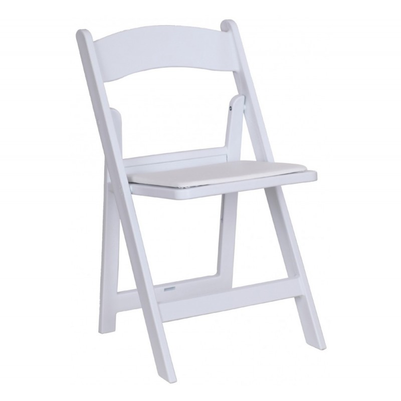 Wimbledon καρέκλα   με λευκό μαξιλάρι από δερματίνη 36x39xH78(45cm)