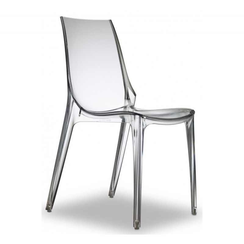 Vanity καρέκλα 183 - Transparent smoked 49x55x88(47)cm