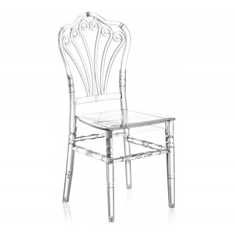 Flora καρέκλα Silver 38x42x93(43,5)cm