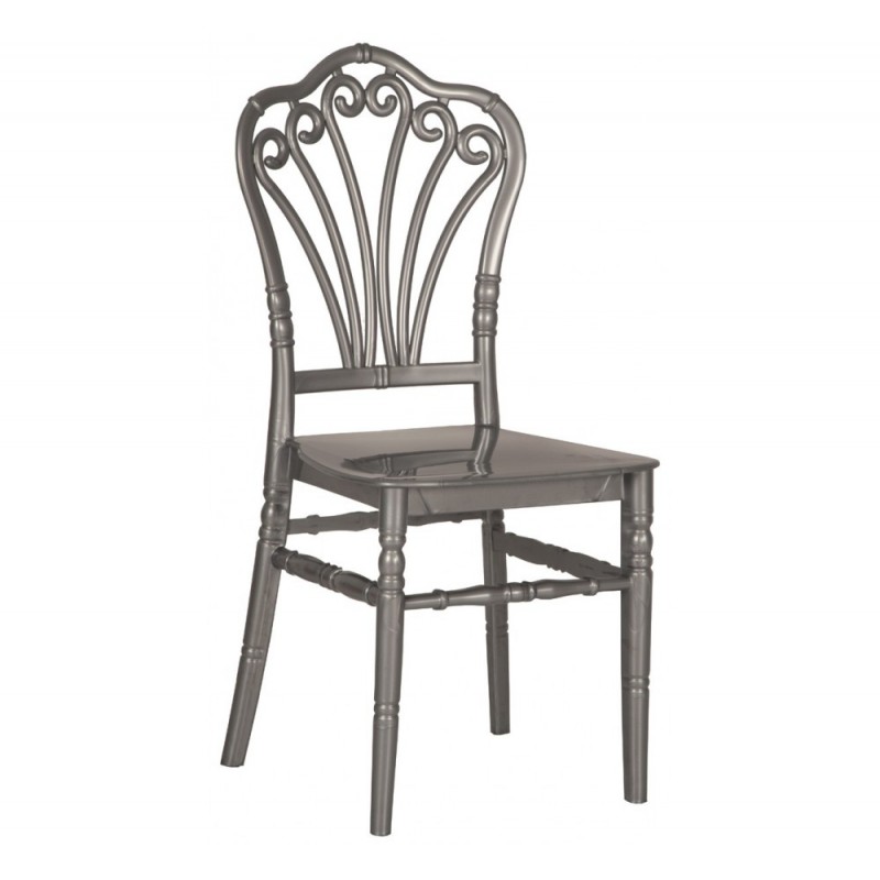 Flora καρέκλα Silver 38x42x93(43,5)cm