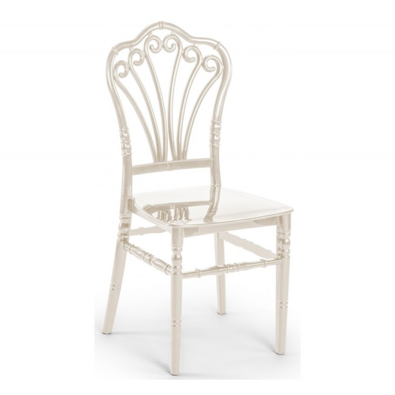 Flora καρέκλα Silver 38x42x93(43,5)cm