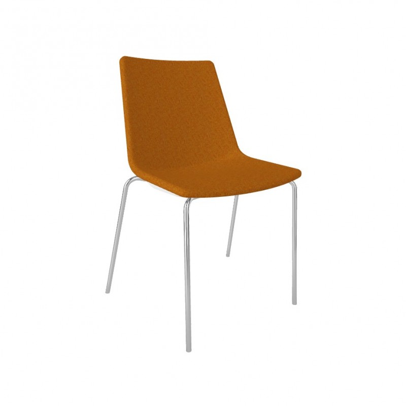 AKAMI-NA UPHOLSTERED καρέκλα cod191/IKNA Xρώμιο 47x52x82(47)cm