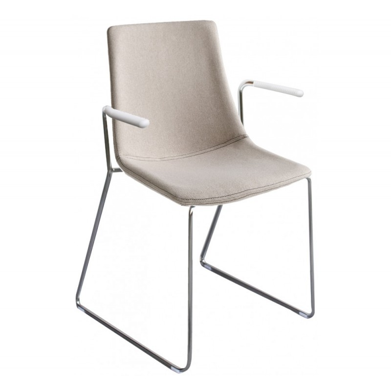 AKAMI-SS UPHOLSTERED πολυθρόνα cod191/IKSS Xρώμιο 48x55x85(65/47)cm