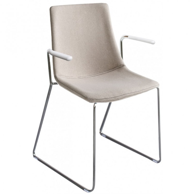 AKAMI-SS UPHOLSTERED πολυθρόνα cod191/IKSS White 48x55x85(65/47)cm