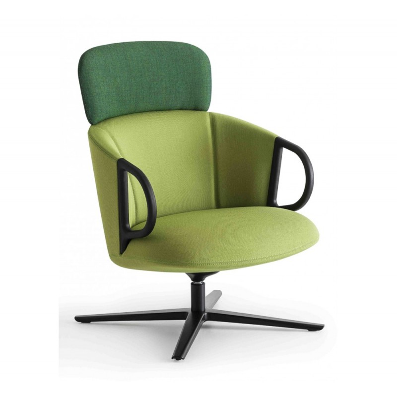 Cucaracha HB πολυθρόνα DK - Kvadrat Fabric  ΓΑΛΑΖΙΟ ΧΡΩΜΑ(Steelcut2) 71,5x76x71(42)cm