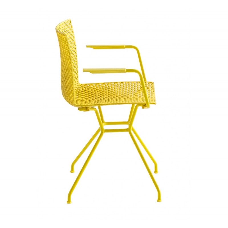 Fuller TCS καρέκλα τεχνοπολυμέριο σε κιτρινο χρωμα και κιτρινο σκελετό 63x49x80(66/45)cm