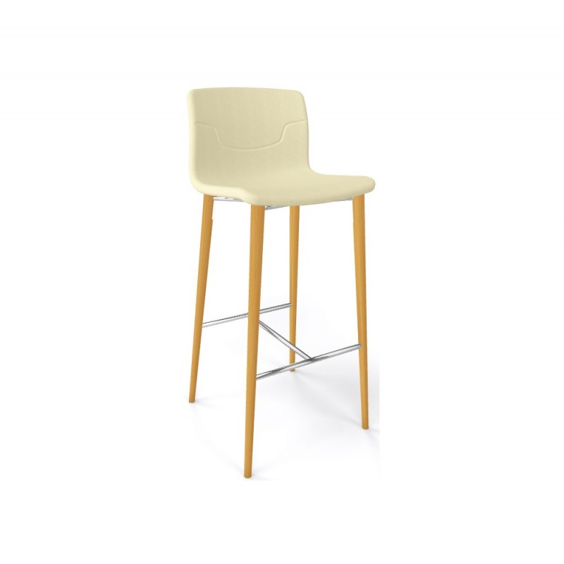 Slot 78 BL Upholstered σκαμπό bar  με υφασμα ΓΚΡΙ Ύψος 78cm 45x45xH(107)