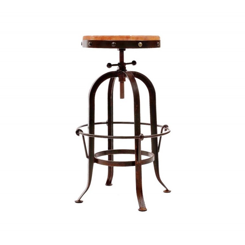 Dax μεταλλικό σκαμπό bar Aνθρακί 45x45xH75cm