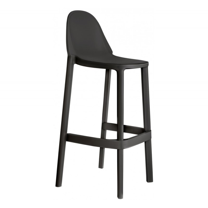Piu 75 σκαμπό bar ανθρακι  Ύψος καθίσματος 75cm 48x47x105(75)cm 