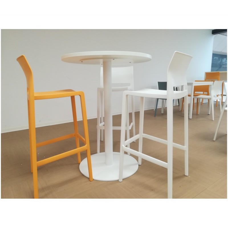 Bakhita σκαμπό bar  γκρί πολυπροπυλενιο Ύψος 76cm 48x47xH103(76)