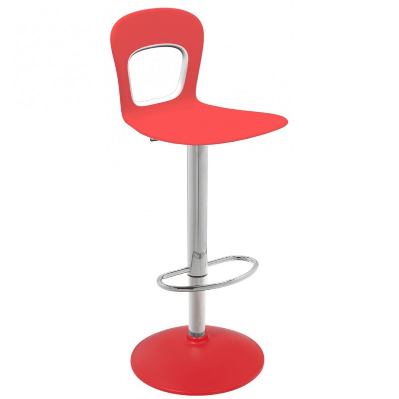 Blog 145(A/AV) σκαμπό bar 00|White  - 52|Tortora 40x40xH75(60)-H104(89)cm