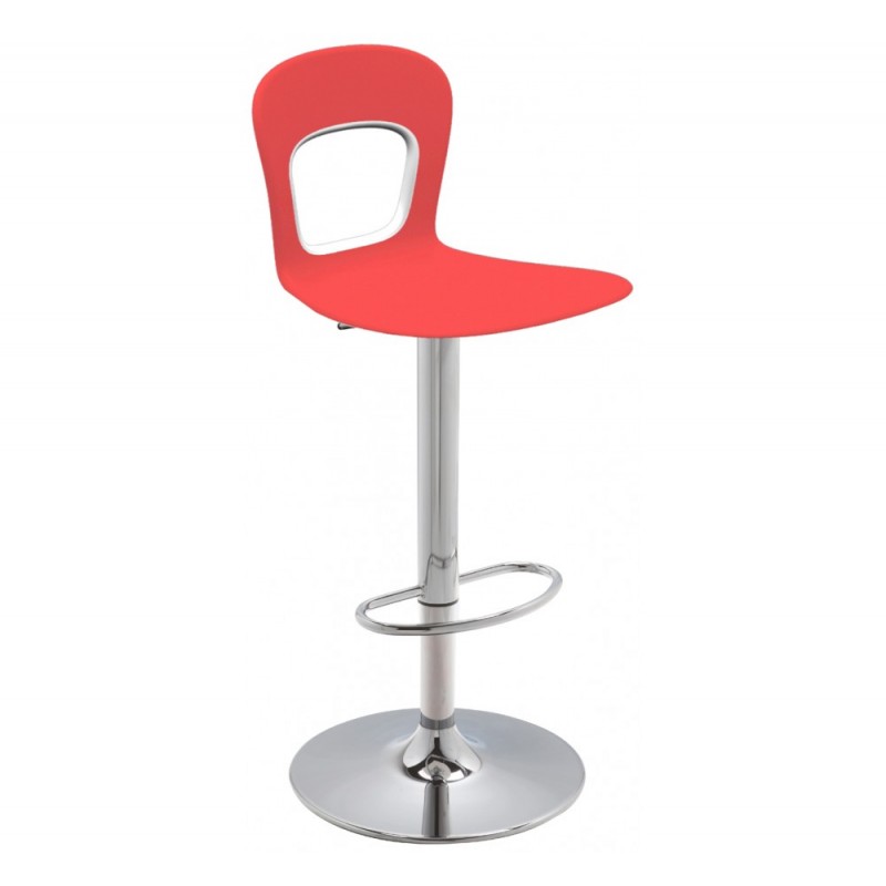 Blog 145(A/AV) σκαμπό bar 00|White  - 06|Red 40x40xH75(60)-H104(89)cm