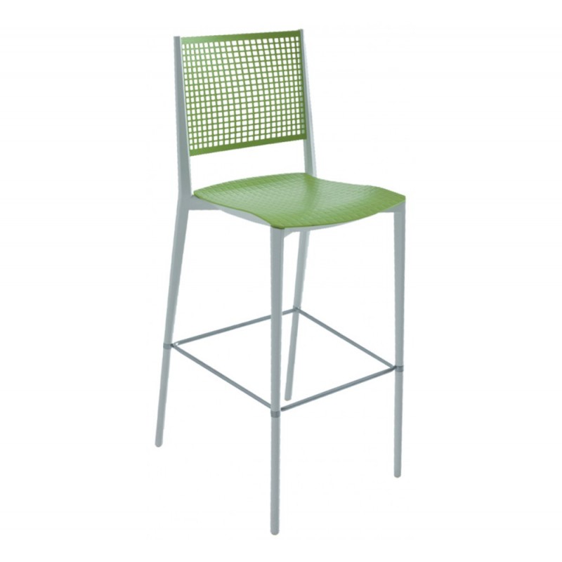 Kalipa σκαμπό bar 00|White  - 42|Green 48x52xH116(80)cm