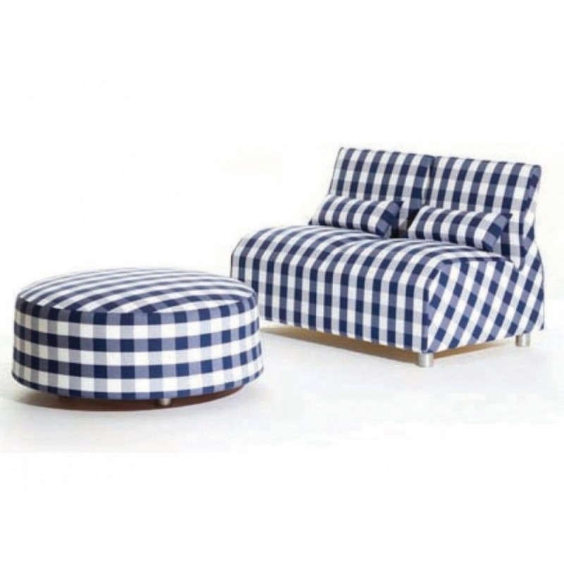 Fresh σκαμπό - πουφ Με ύφασμα Ø60χ30cm