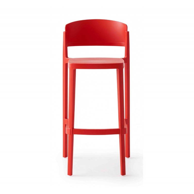 Abuela Stool 77 σκαμπό bar cod294/77A 00-White 50x45x101(77)cm