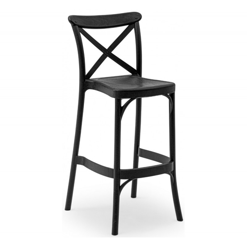 Capri 65 σκαμπό bar ανθρακι  Ύψος καθίσματος 65cm 49x54x98,6(65)cm