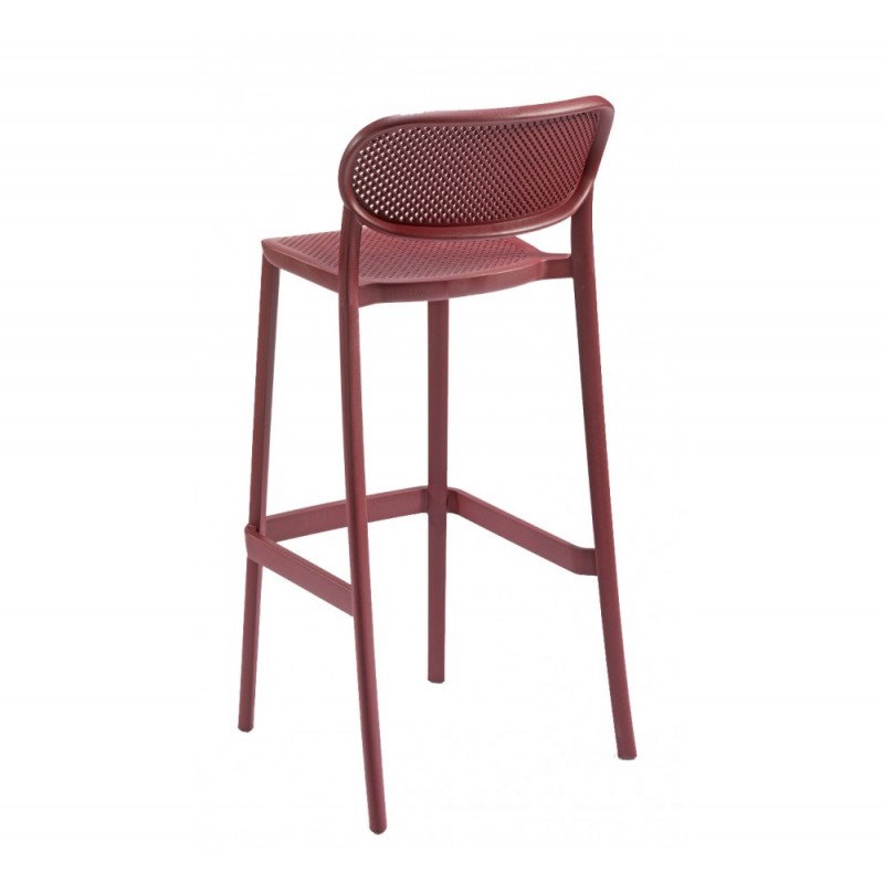 Nuta 78 σκαμπό bar μπορντώ πολυπροπυλενιο Ύψος 78cm 48,5x47x102cm