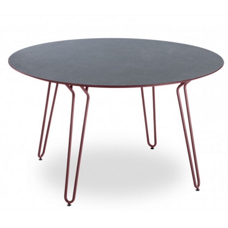 Ramatuelle τραπέζι Μεταλλικός σκελετός Η/Β,  713 - Pavement grey Φ130Χ75cm 