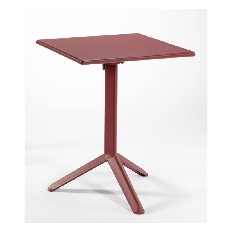 Arket Plus τραπέζι αλουμινίου με επιφάνεια πολυπροπυλένίου  60x60cm 60x60x75cm