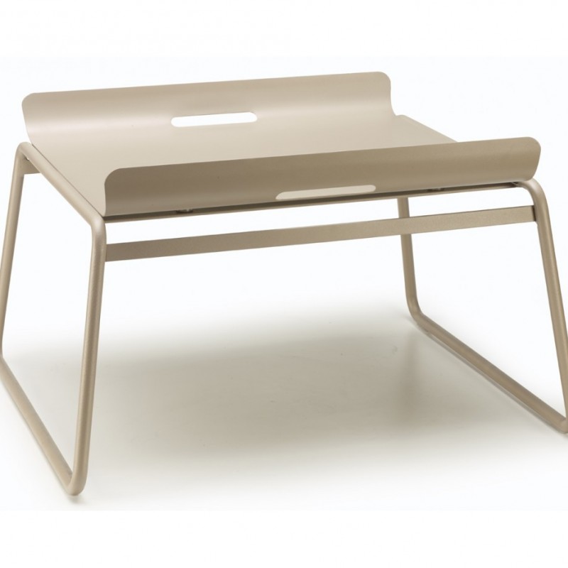 Lisa lounge art.2879 μεταλλικό τραπεζάκι ZO - Zinc and matt air-force blue coated, embossed finish 63x55x32cm