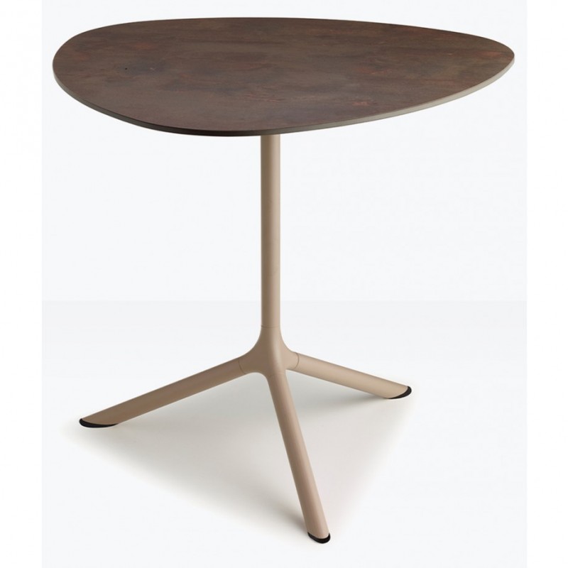 Tripe maxi μεταλλική βάση τραπεζιού art.5006 VO - Matt air-force blue coated steel, embossed finish Ø79x73cm